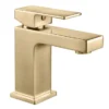 Arezzo Square Brushed Brass Mono Basin Mixer Tap
