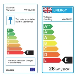 Arezzo Bulb Matt Black 500 X 700mm LED Illuminated Mirror With Motion Sensor + Anti-Fog 9 Arezzo Bulb Matt Black 500 X 700mm LED Illuminated Mirror With Motion Sensor + Anti-Fog -Bathroom Products Shop azbm103 d2
