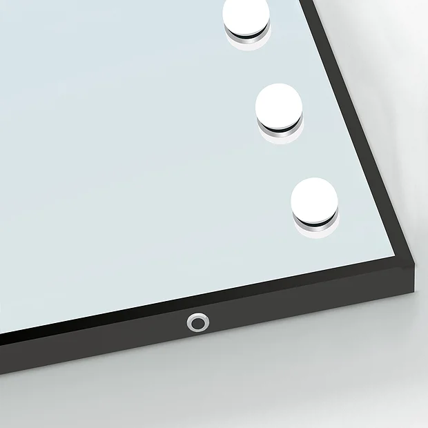 Arezzo Bulb Matt Black 500 X 700mm LED Illuminated Mirror With Motion Sensor + Anti-Fog 1 Arezzo Bulb Matt Black 500 X 700mm LED Illuminated Mirror With Motion Sensor + Anti-Fog