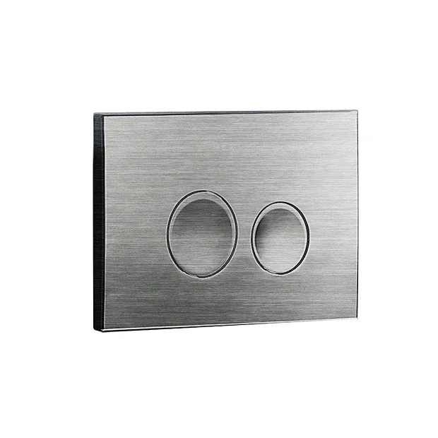 Arezzo Compact Concealed Cistern With Brushed Gunmetal Grey Flush Plate - Round Buttons 3 Arezzo Compact Concealed Cistern With Brushed Gunmetal Grey Flush Plate - Round Buttons - Image 3