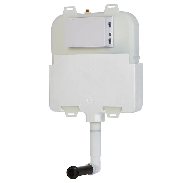 Arezzo Compact Concealed Cistern With Brushed Gunmetal Grey Flush Plate - Round Buttons 4 Arezzo Compact Concealed Cistern With Brushed Gunmetal Grey Flush Plate - Round Buttons - Image 4