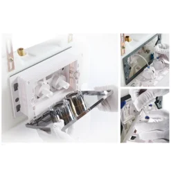 Arezzo Compact Concealed Cistern With Brushed Gunmetal Grey Flush Plate - Round Buttons 11 Arezzo Compact Concealed Cistern With Brushed Gunmetal Grey Flush Plate - Round Buttons -Bathroom Products Shop azccgunrd4