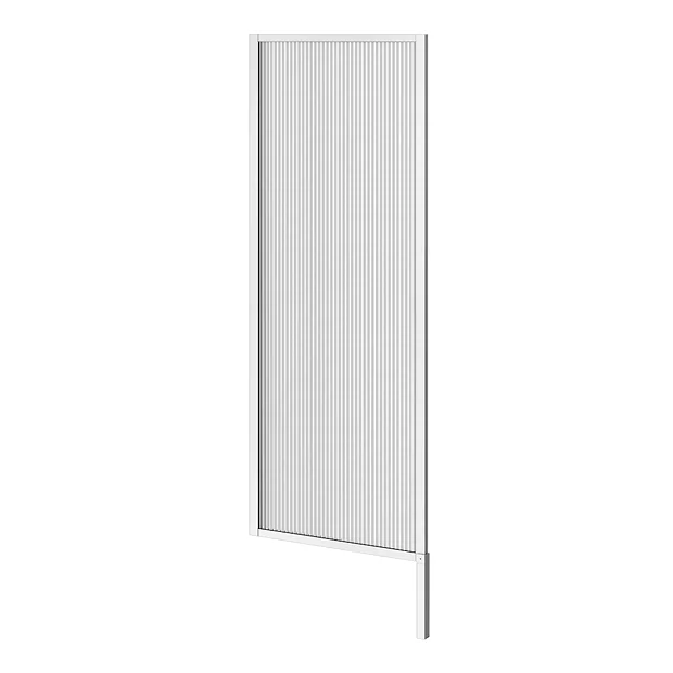 Arezzo Fluted Glass Chrome Framed Urinal Partition 1 Arezzo Fluted Glass Chrome Framed Urinal Partition