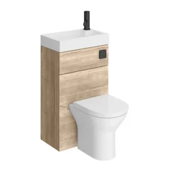 Arezzo Rustic Oak 2-In-1 Wash Basin & Toilet (500mm Wide X 300mm) Incl. Black Flush 11 Arezzo Rustic Oak 2-In-1 Wash Basin & Toilet (500mm Wide X 300mm) Incl. Black Flush -Bathroom Products Shop azcombwcok d6