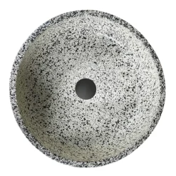 Arezzo Speckled Stone Effect Round Counter Top Basin - 410mm Diameter -Bathroom Products Shop azj2021 n d1
