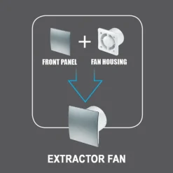 Arezzo 100mm Silent Extractor Fan - Humidistat - Silver