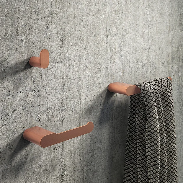 Arezzo Rose Gold 3-Piece Bathroom Accessory Pack 2 Arezzo Rose Gold 3-Piece Bathroom Accessory Pack - Image 2