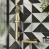 Arezzo Brushed Brass Square Thermostatic Bar Shower Valve