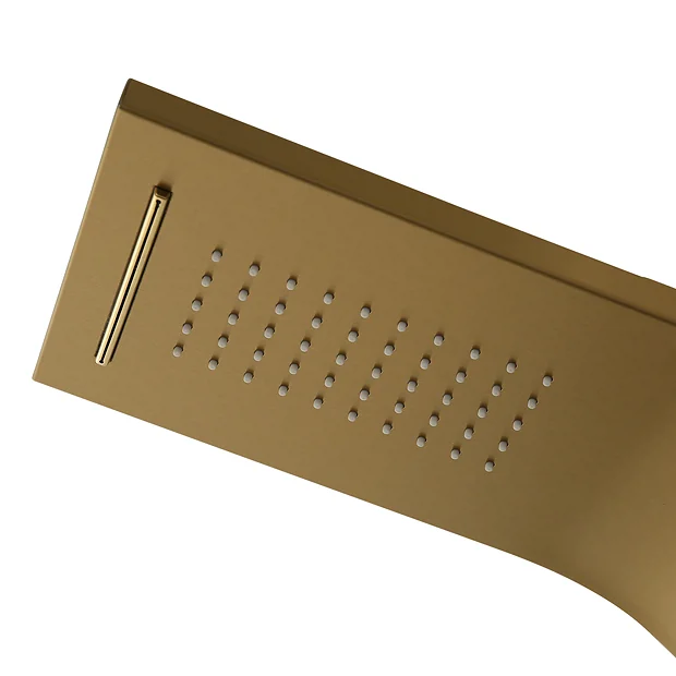 Arezzo Shower Tower Panel - Brushed Brass (Thermostatic) 3 Arezzo Shower Tower Panel - Brushed Brass (Thermostatic) - Image 3