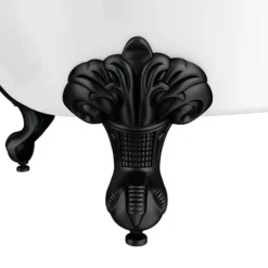 Arezzo Traditional Shower Bath Suite - 1700mm With Matt Black Screen + Leg Set -Bathroom Products Shop aztbs17 d3