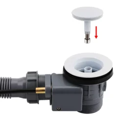 Arezzo Matt White Bath Pop-up Waste & Overflow