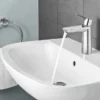 Grohe Bau 4-Piece Bathroom Suite (Basin + Rimless Close Coupled Toilet)
