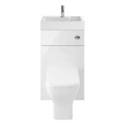 Brooklyn 500mm White Gloss 2-In-1 Combined Wash Basin & Toilet -Bathroom Products Shop bcomwht detail1