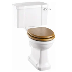 Burlington Close Coupled WC Incl. Edwardian Medium Basin & Pedestal - Various Tap Hole Options -Bathroom Products Shop buredwbasccwcd1