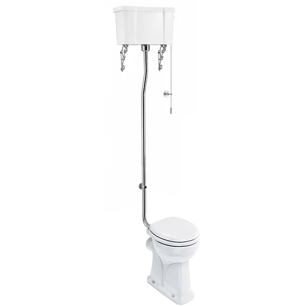 Burlington Regal High Level Raised Height Toilet With White Ceramic Cistern 2 Burlington Regal High Level Raised Height Toilet With White Ceramic Cistern - Image 2