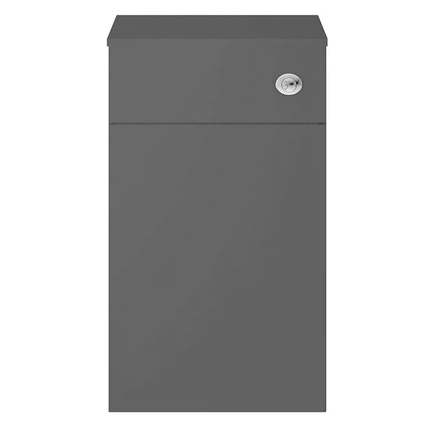 Brooklyn WC Unit With Cistern - Gloss Grey - 500mm 3 Brooklyn WC Unit With Cistern - Gloss Grey - 500mm - Image 3