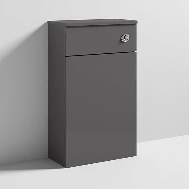 Brooklyn WC Unit With Cistern - Gloss Grey - 500mm 5 Brooklyn WC Unit With Cistern - Gloss Grey - 500mm - Image 5