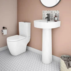 Bianco Close Coupled Modern Toilet + Soft Close Seat -Bathroom Products Shop bwcsc d4