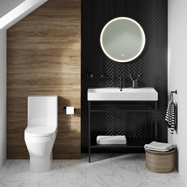 Britton Bathrooms Curve2 Rimless Close Coupled Toilet + Soft Close Seat 1 Britton Bathrooms Curve2 Rimless Close Coupled Toilet + Soft Close Seat