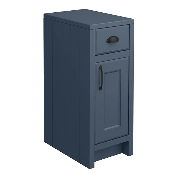 Chatsworth Blue Cupboard Unit 300mm Wide X 435mm Deep With Matt Black Handles 2 Chatsworth Blue Cupboard Unit 300mm Wide X 435mm Deep With Matt Black Handles - Image 2