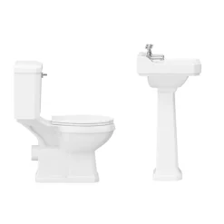 Nuie Carlton 4-Piece Traditional 2TH Bathroom Suite - 560mm Basin