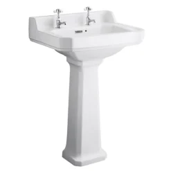 Nuie Carlton 4-Piece Traditional 2TH Bathroom Suite - 560mm Basin -Bathroom Products Shop carlton4piecetraditional2thbathroomsuite560mmbasin d2