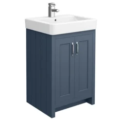 Chatsworth Traditional Blue Double Basin Vanity + Cupboard Combination Unit -Bathroom Products Shop cblu142pknd4