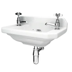 Carlton Traditional Cloakroom Suite - Close Couple Toilet & Wall Hung Basin -Bathroom Products Shop cctcs n d4
