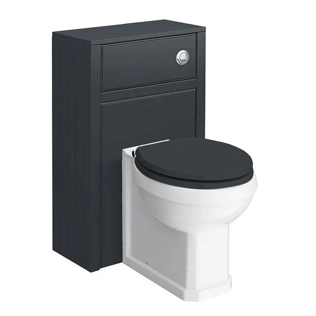 Chatsworth Traditional 500mm Graphite Toilet Unit + Pan 2 Chatsworth Traditional 500mm Graphite Toilet Unit + Pan - Image 2