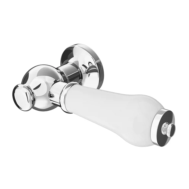 Chatsworth Luxury White Ceramic Cistern Lever Handle 1 Chatsworth Luxury White Ceramic Cistern Lever Handle