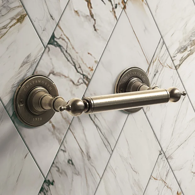 Chatsworth 1928 Antique Brass Traditional Toilet Roll Holder 2 Chatsworth 1928 Antique Brass Traditional Toilet Roll Holder - Image 2