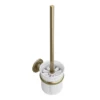 Chatsworth 1928 Antique Brass Traditional Toilet Brush & Holder