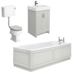 Chatsworth Grey Bathroom Suite Incl. 1700 X 700 Bath With Panels