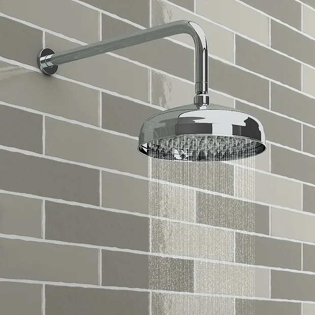 Chatsworth 1928 Black Traditional Push-Button Shower System With Large Handset + 8" Rainfall Shower Head 1 Chatsworth 1928 Black Traditional Push-Button Shower System With Large Handset + 8" Rainfall Shower Head