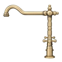 Britannia Classic Bridge Sink Mixer - Brushed Brass -Bathroom Products Shop clbm4 d3