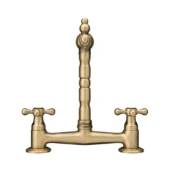 Britannia Classic Bridge Sink Mixer - Brushed Brass