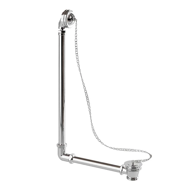 Clearwater - Vertical Bath Overflow, Plug & Chain Waste For External Use 1 Clearwater - Vertical Bath Overflow, Plug & Chain Waste For External Use