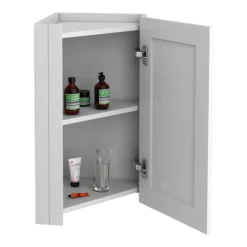 Chatsworth Corner Mirror Cabinet Grey -Bathroom Products Shop cnrmcabgry d1
