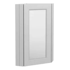 Chatsworth Corner Mirror Cabinet Grey