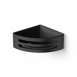 HIB Black Corner Shower Basket With Removable Tray