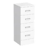 Cove 300x300mm White 4 Drawer Unit