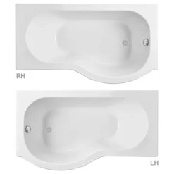 Cove P-Shaped Modern Shower Bath Suite -Bathroom Products Shop cpmsbsnd1