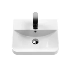 Cruze 400mm Curved Gloss White Wall Hung Vanity Unit -Bathroom Products Shop crz4whvw d3 580238