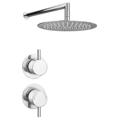 Cruze Round Concealed Individual Stop Tap + Thermostatic Control Valve With 300mm Shower Head -Bathroom Products Shop crzisvpk1 nd1