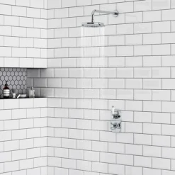 Chatsworth 1928 Traditional Shower Package With Concealed Valve + 8" AirTec Head -Bathroom Products Shop csv34pkd4