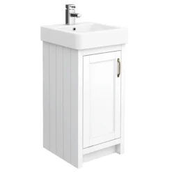 Chatsworth Traditional White Cloakroom Suite (Vanity Unit + Close Coupled Toilet) -Bathroom Products Shop cwhcs425d1