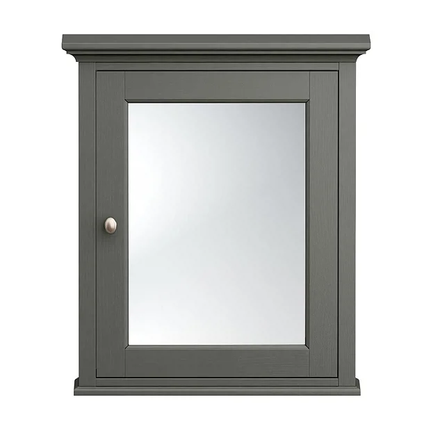 Old London Traditional Mirror Cabinet (650mm Wide - Charcoal) 5 Old London Traditional Mirror Cabinet (650mm Wide - Charcoal) - Image 5