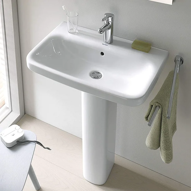 Duravit DuraStyle 1TH Basin + Full Pedestal 3 Duravit DuraStyle 1TH Basin + Full Pedestal - Image 3