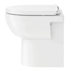 Duravit DuraStyle Basic Rimless Back To Wall Toilet Pan + Seat -Bathroom Products Shop dsbtwss d1