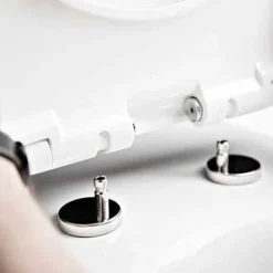 Twyford E100 Round Rimfree Wall Hung WC + Soft Close Seat -Bathroom Products Shop e17857wh d4 1